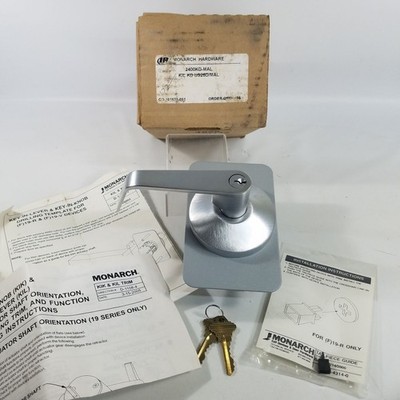 Monarch 19 Series Exit Device Lever Trim 2400KD MAL KIL US26D NOS 2 Keys