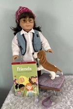 Pleasant Company Lindsey Bergman American Girl GOTY 2001 Doll Pet Dog Bed Collar