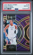 2024 PANINI SELECT WNBA PURPLE PRIZM #179 KIAH STOKES 135/149 PSA 10