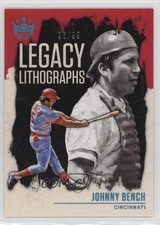 2021 Diamond Kings Legacy Lithographs Holo Blue 26/99 Johnny Bench HOF 09yc