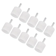 10-Pack Abrasive Mounted Stone Grinding Bits, 1.18IN(30mm) Dia Cylinder [White]