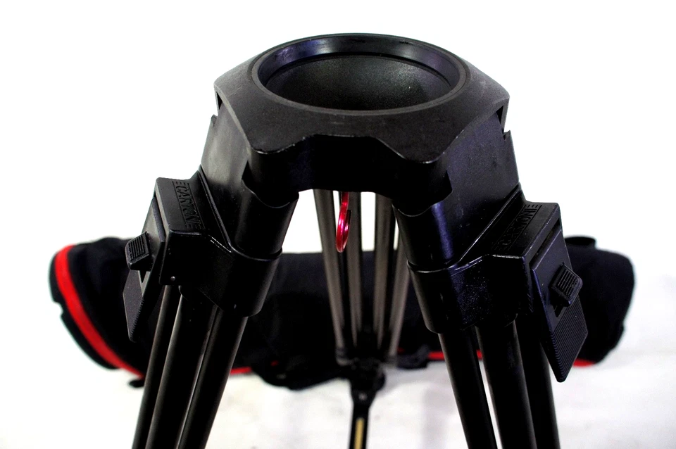 SISTEMA DE TRÍPODE DE FIBRA DE CARBONO CARTONI MIDSPR JUEGO DE TRES PIES TRBAG REPARADO 99Lbs Foto 2 de 4