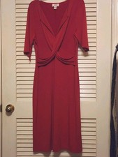 Beautiful Talbots Red Christmas Dress