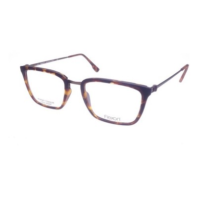 Flexon Brille Herren Damen  Havanna Rechteckig E1085 215 Titanflex