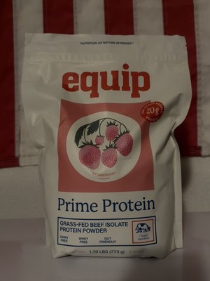 equip Prime Protein Grass-Fed Beef Isolate Powder Strawberry 1.70 lb EXP 2028