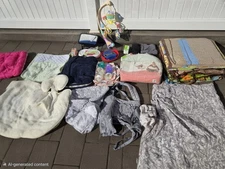 Newborn Lot, Carrier, Pillow,  Mirror,  Bottles, Change  Pad,Toy ,crib,Much More