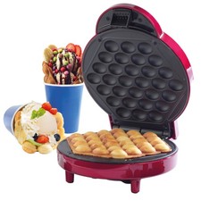 Bubble Waffle Maker Machine Electric Dessert Maker 800-1000W Red Giles & Posner