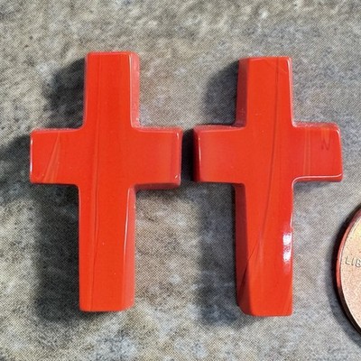 Beautiful super Red Rosarita Red Cross shape cabochon for silversmiths 