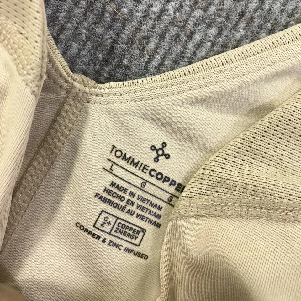 Sujetador deportivo Tommie cobre soporte para hombros grande gimnasio ropa deportiva cremallera frontal beige Foto 3 de 4