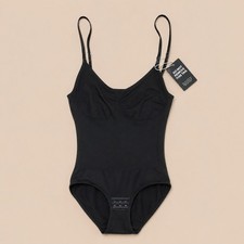 Black Shaper Bodysuit Women's Large Tummy Control Sculpting Snatch Smoothing