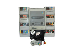 SNES SUPER NINTENDO console + 8 games VGC