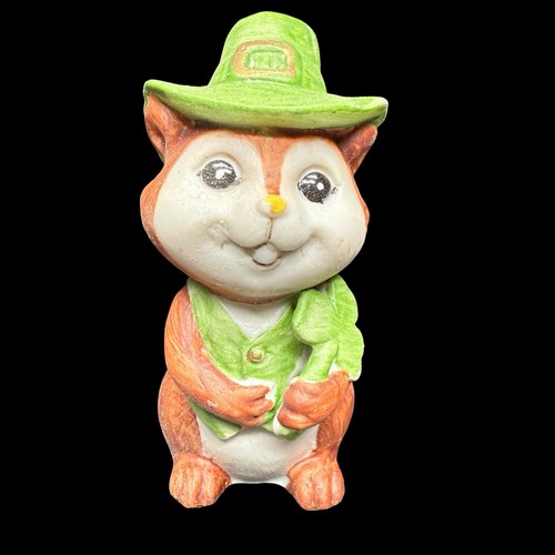 Set Of 3 Vintage Lefton Anthropomorphic Irish Squirrels St Patricks Day - Picture 2 of 17