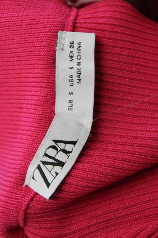 Falda midi lápiz recta rosa talla S de Zara para mujer Foto 4 de 4