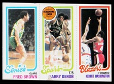 1980-81 Topps #203 / 205 / 228 F Brown / Larry Kenon / Kermit Washington - POOR