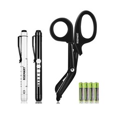 Trauma Shears Pen light for nurses - 7.5" Fluoride Coated Medical scissors ...