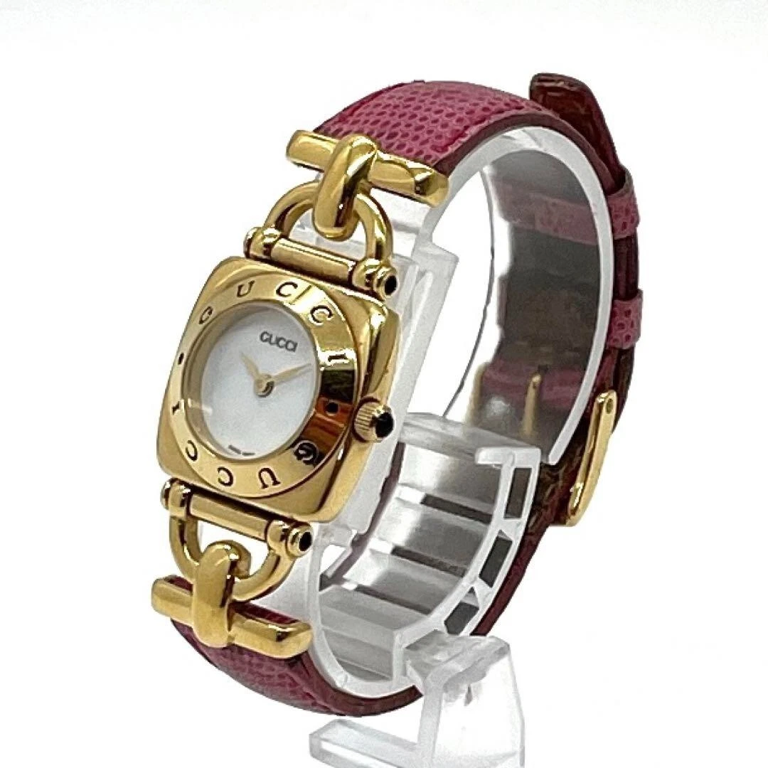 GUCCI 6300L Quartz Gold, Pink, White Swiss Dial Womens Watch