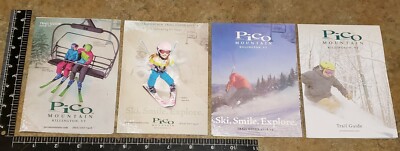 4- PICO SKI AREA TRAIL MAPS 2016/17, 17/18, 18/19, & 19/20 ALL UNUSED MINT!!