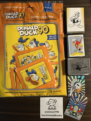 EMPTY STARTER PACK EMPTY ALBUM COMPLETE SET PANINI DONALD DUCK 90 2024 4 LIMITED