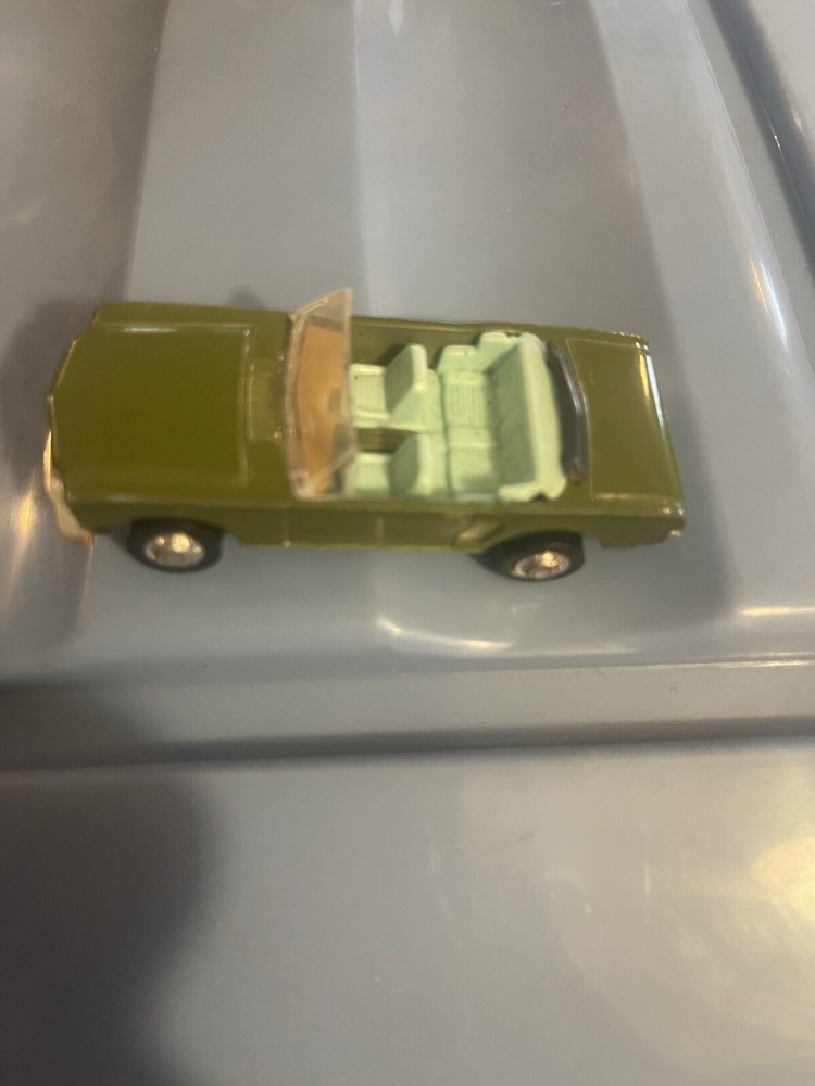 Vintage Playart Ford Mustang DieCast 1/64 Hong Kong Green Convertible.