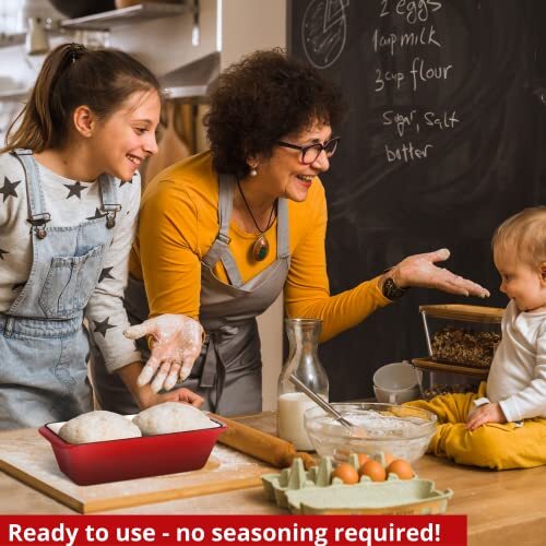 Enameled Cast Iron Loaf Pan Meatloaf Pan Casserole Bread Baking Mold