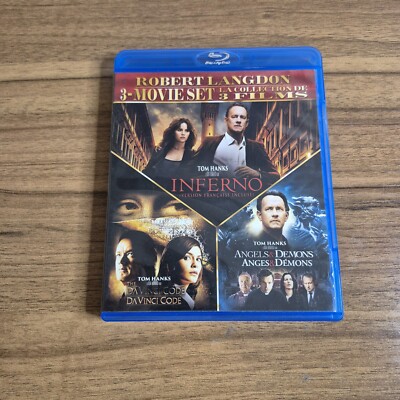 Robert Langdon 3-Movie Set (Bluray) DaVinci Code/Angels and Demons/Inferno