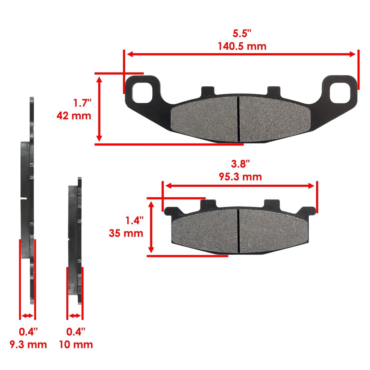 Front Brake Pads for Kawasaki Ninja 600R ZX600C 1988-97 / 43082