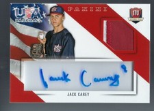 2015 Panini USA BB 17U National Jersey Prime Signatures Jack Carey 38/49