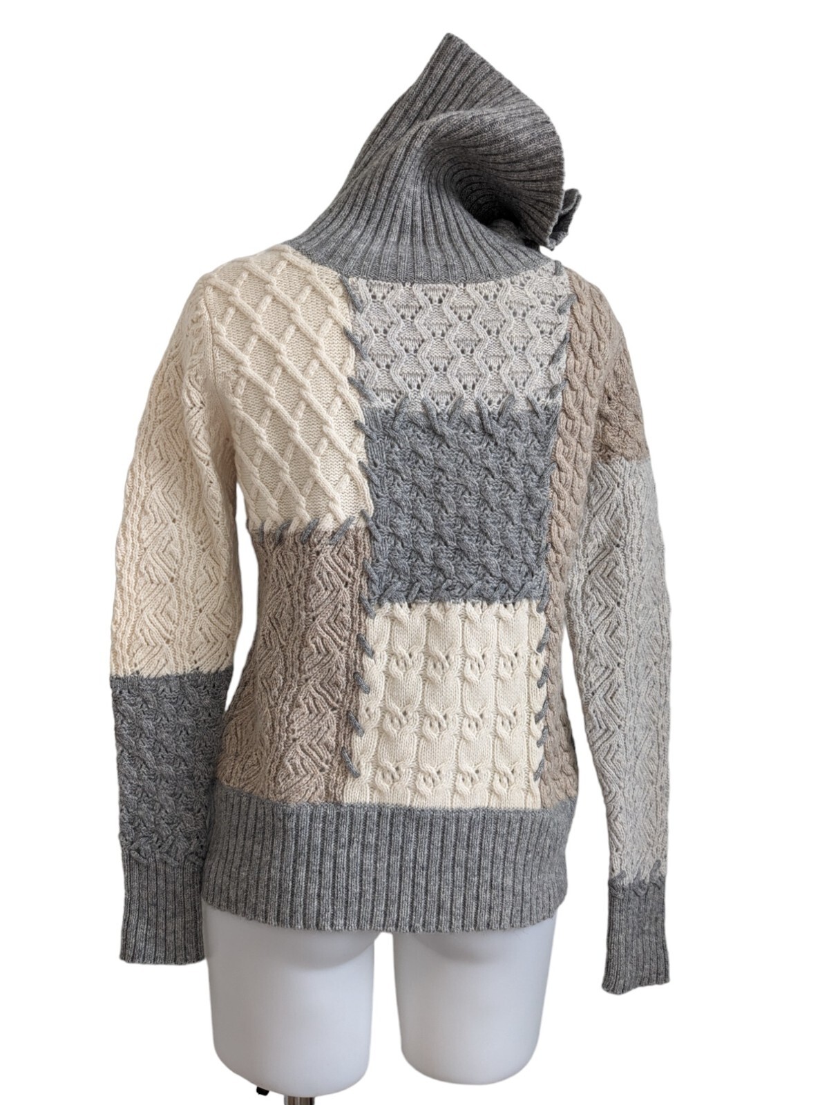 Sundance Size Medium Lambswool Patchwork Saco Swe… - image 1