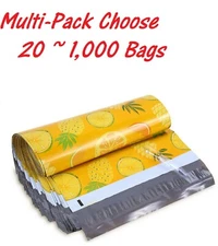 20~1000 Bags 10x13 Pineapple Designer Poly Mailers Envelopes Boutique Custom