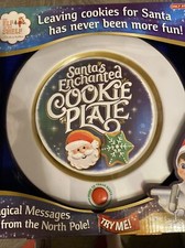 Elf On The Shelf Santa's Enchanted Cookie Plate Lights Magical Messages Holiday