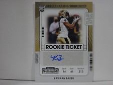 2021 Panini Contenders Rookie Ticket Variation Kawaan Baker #258.2 Rookie RC