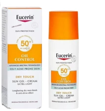 New Eucerin Sun Oil Control Dry Touch Gel Cream Ultra Light SPF50+ 50ml Box