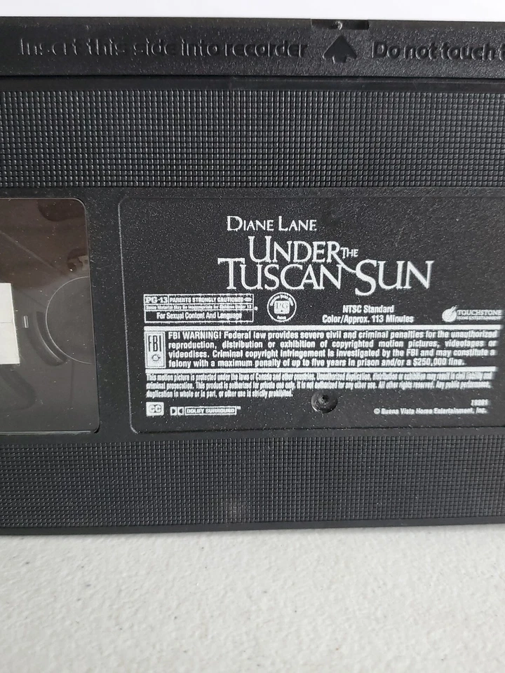 Under the Tuscan Sun (VHS 2004) Diane Lane, Raoul Bova, Sandra Oh, Romance - Image 3 of 3