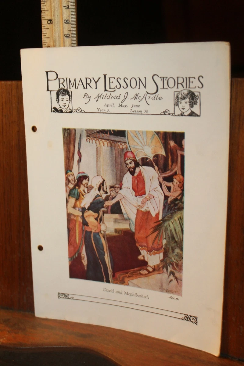 Vintage Sunday School Primary Lessons Stories Mildred J McArdle 1940 Lesson  34 | eBay