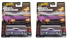 2025 Hot Wheels Premium 1966 Chevy Impala #5 Lavender - F&F - Set of 2