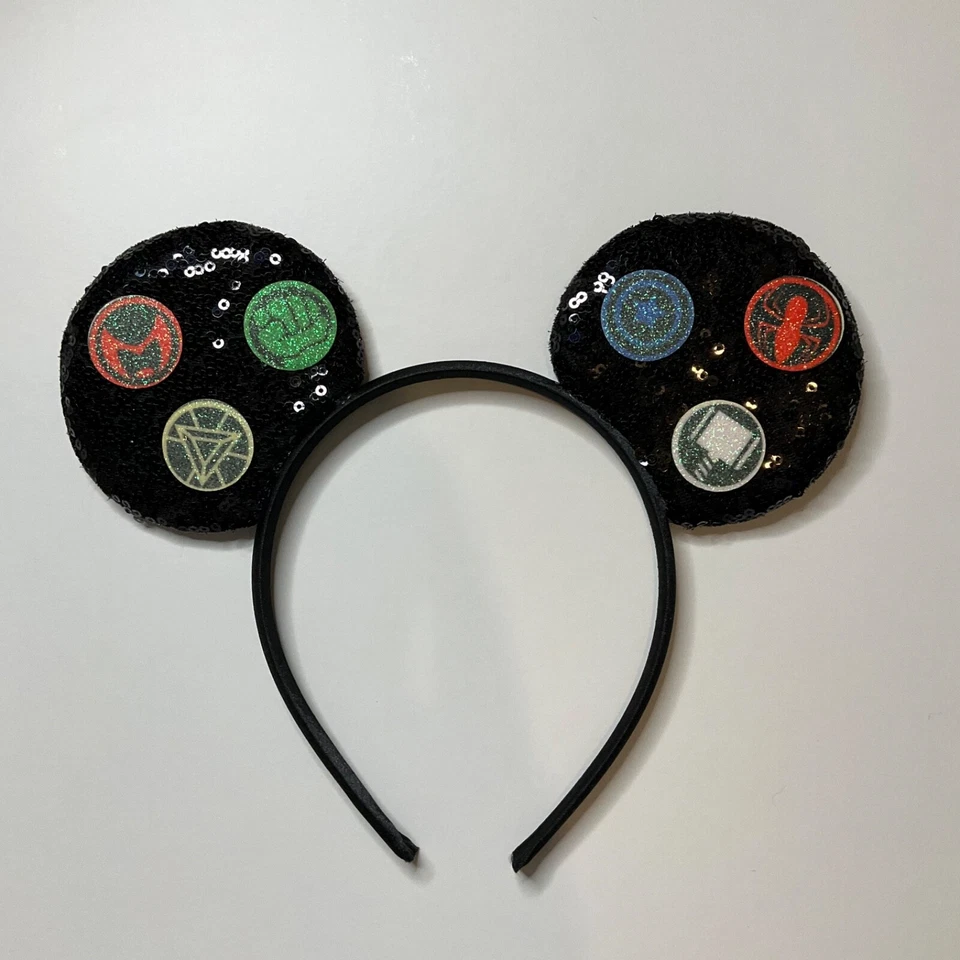 Vengadores / Marvel Parques Disney Diadema Mickey Mouse Orejas Sin Arco Foto 2 de 4