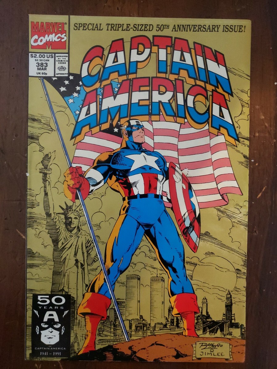 Captain America #383 (8.0 VF) 1991 Ron Lim (50th anniversary issue