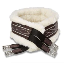 Oaklyn Terra Girth with Fancy Stitching and Natural Fleece Liner