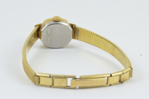 Junghans Damen Watch 20MM Steel Gold Plated Vintage RAR with Band Hand Wound - Picture 3 of 5