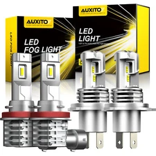 AUXITO H4 + H11 Combo LED Headlight Hi/Low Beam Fog Light Bulbs For Tacoma 12-15
