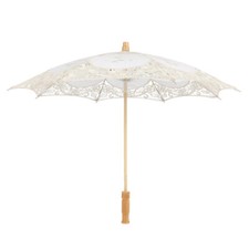 Toyvian Lace Umbrella Handmade Bridal Umbrella Photography Umbrella with Handle
