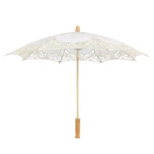 Toyvian Lace Umbrella Handmade Bridal Umbrella Photography Umbrella with Handle