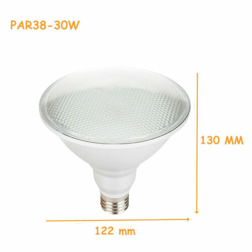 Hot 5PCS Dimmable LED PAR38 Lamps E27 30W 110V 220V 85V-265V Lights High-Quality - Picture 14 of 18