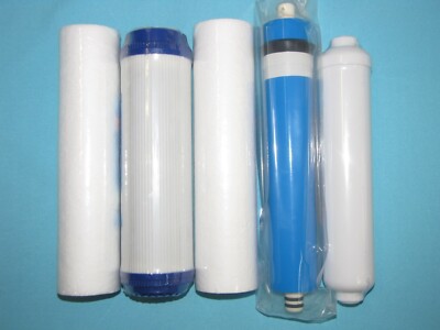 Filterset für Umkehrosmose, Osmoseanlagen mit Membran 50 GPD  (5PP,GAC,1)