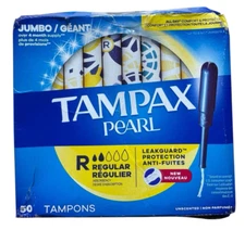 Tampax Pearl Regular Absorbency Tampons - Unscented - 50 Count