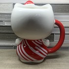 New Hello Kitty Red Christmas Candy Cane Dress Full Body Sculpted Coffee Mug — photo 6