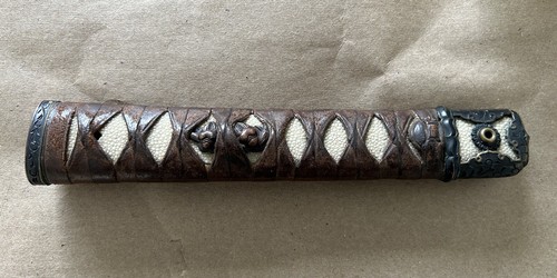 Antique Tsuka handle hilt tsuba Tachi Handachi samurai Sword - Picture 4 of 14