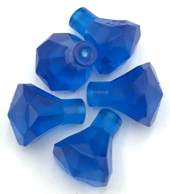 Lego 5 New Trans-Dark Blue Rocks 1 x 1 Stud Jewel 24 Facet Transparent Pieces