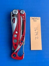 Leatherman Skeletool RX Multi-Tool, 154CM Serrated Blade, Glass Breaker Bit, Red