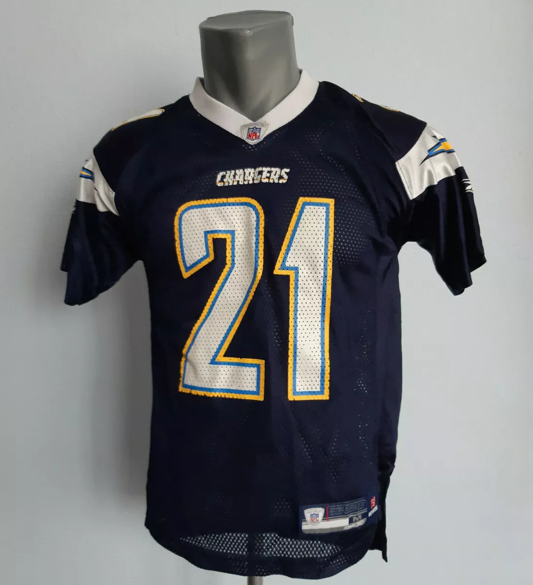 San Diego Chargers Jersey #21 Tomlinson Reebok Blue Shirt Size Boys M NFL